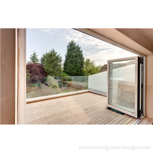 Aluminum Channel Glass Balustrade / Balcony Glass Channel Railing